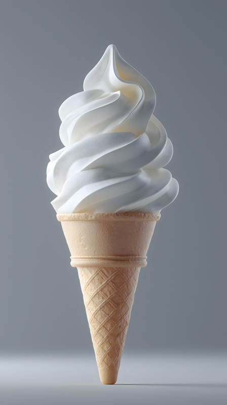 冰淇淋甜筒特写细节图片