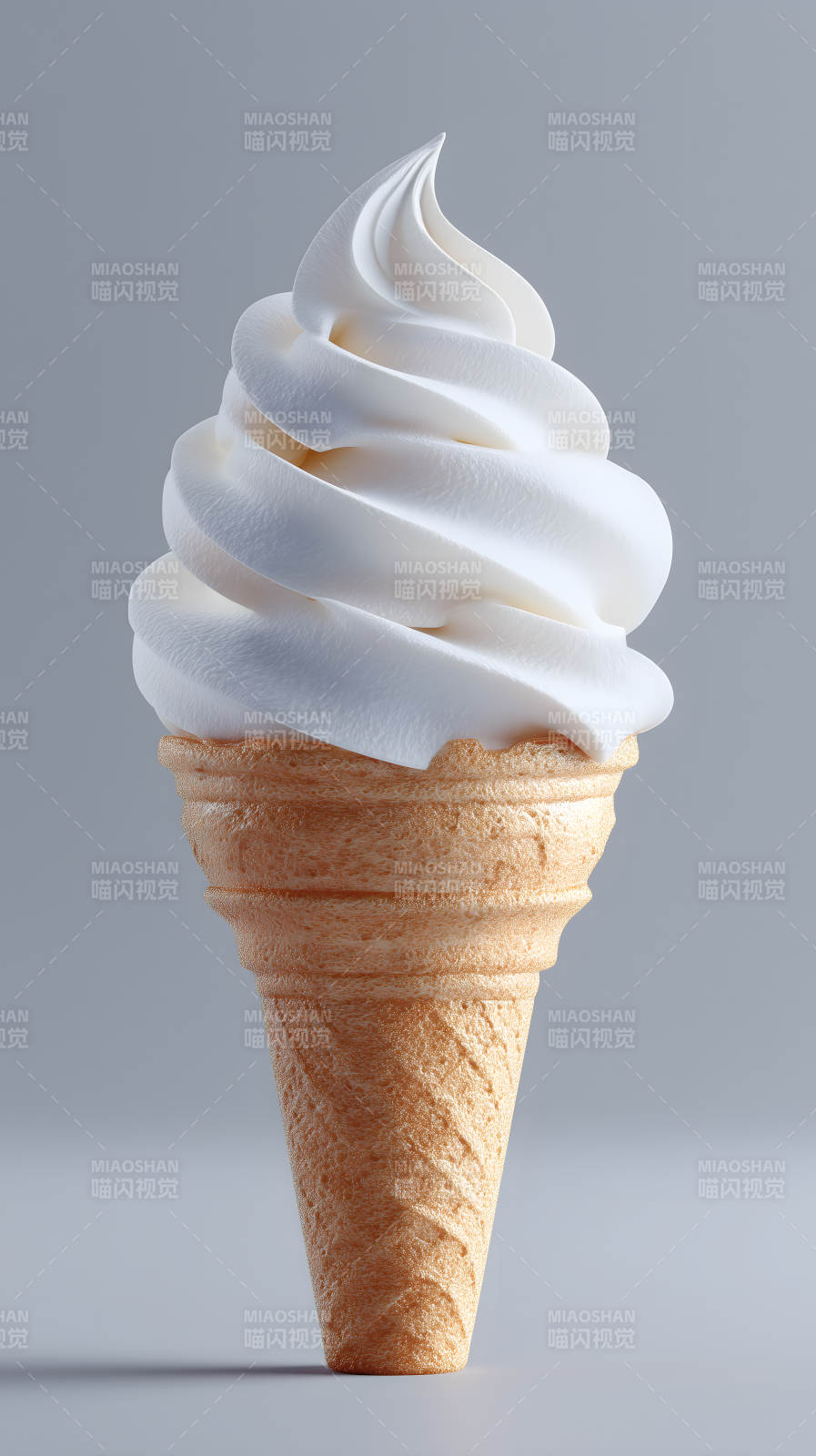 奶油冰淇淋蛋筒图片