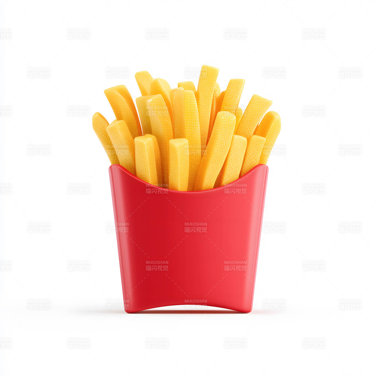 薯条盒红黄色块图片
