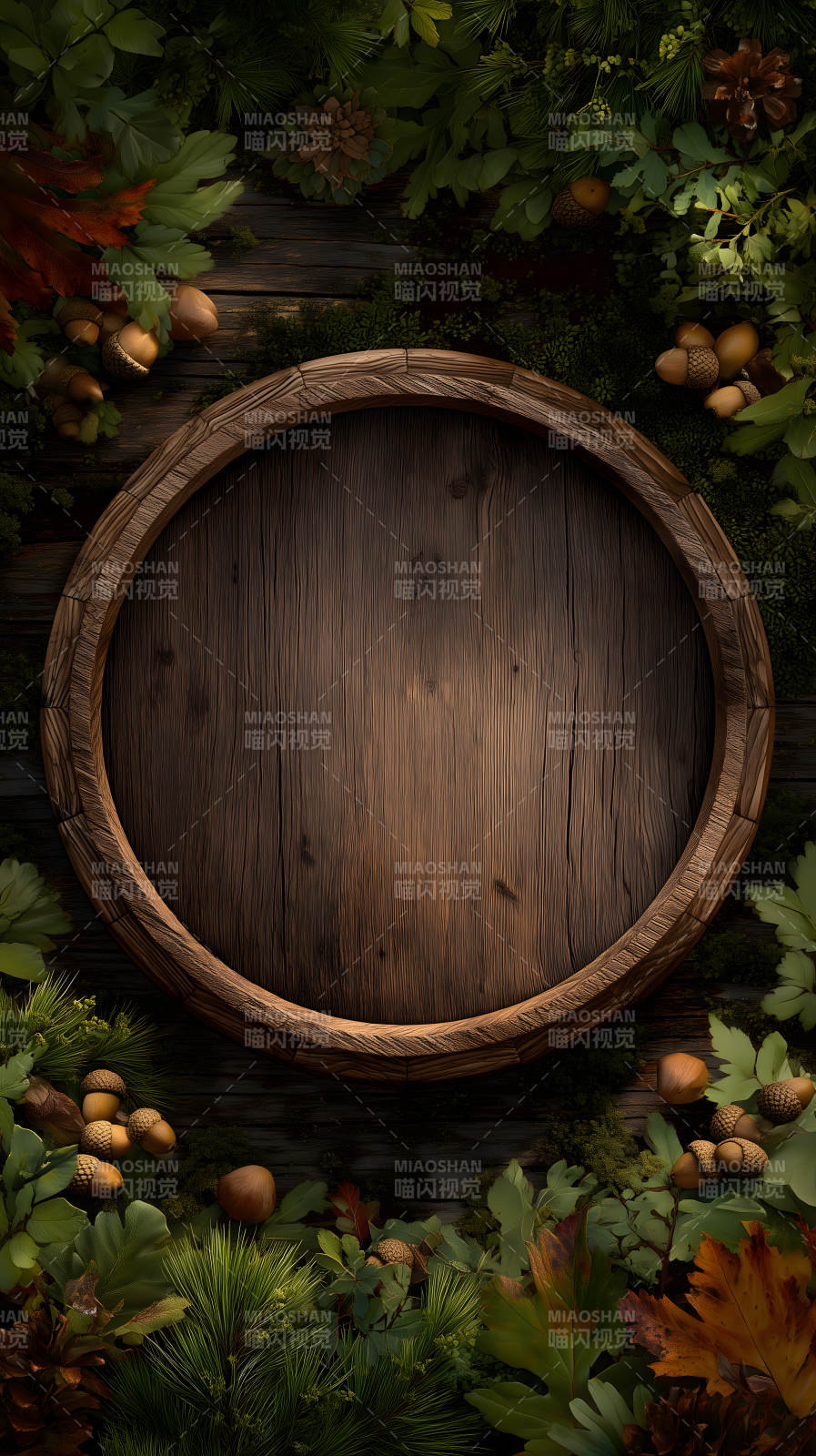 木桶秋色自然主题图片