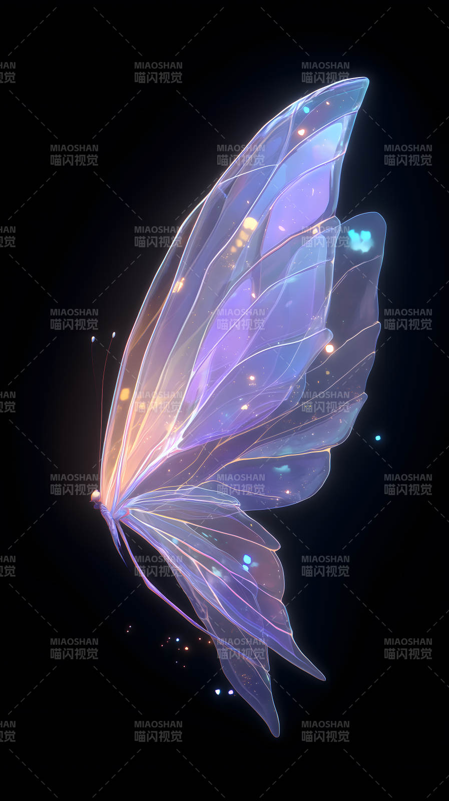 梦幻蝴蝶翅膀艺术图片