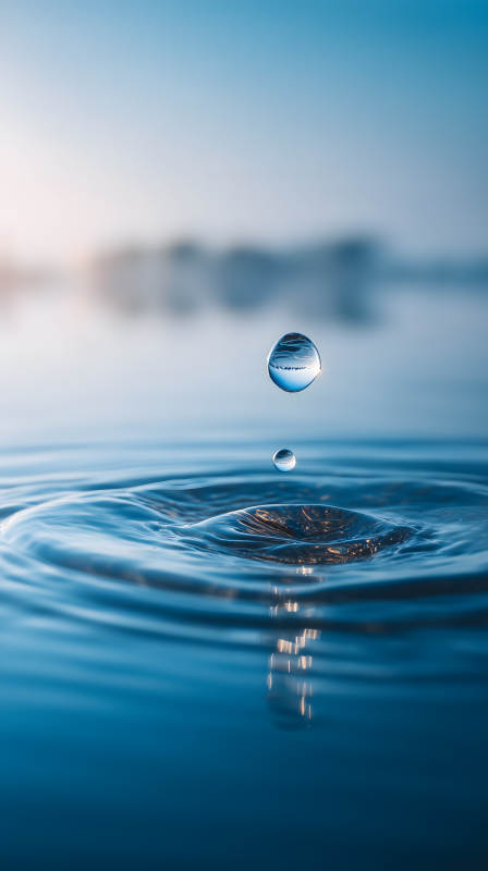 水滴落下瞬间图片