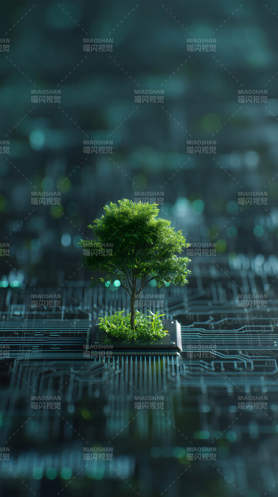 科技与自然的融合图片