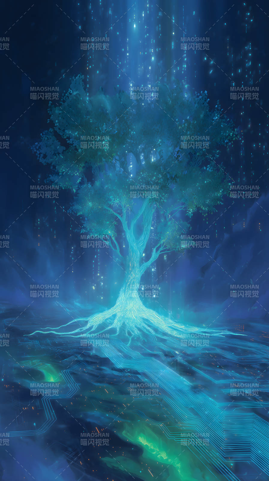 赛博树的奇幻世界图片
