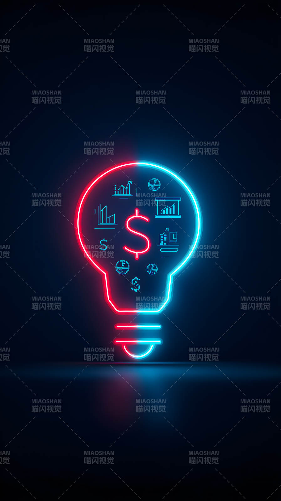 发光灯泡金钱分析图片