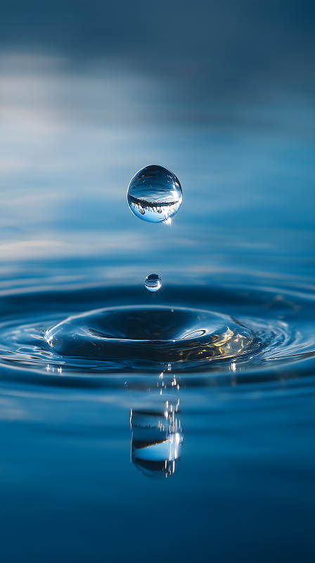 水滴涟漪瞬间图片