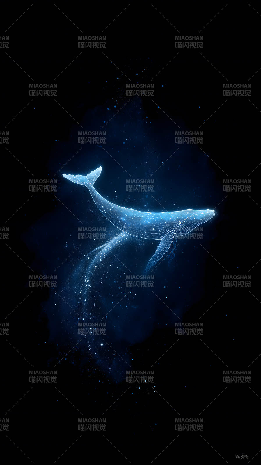 星空鲸鱼梦幻图景图片