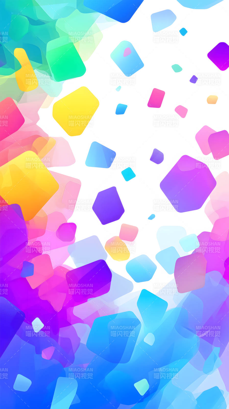 色彩斑斓的几何形状图片