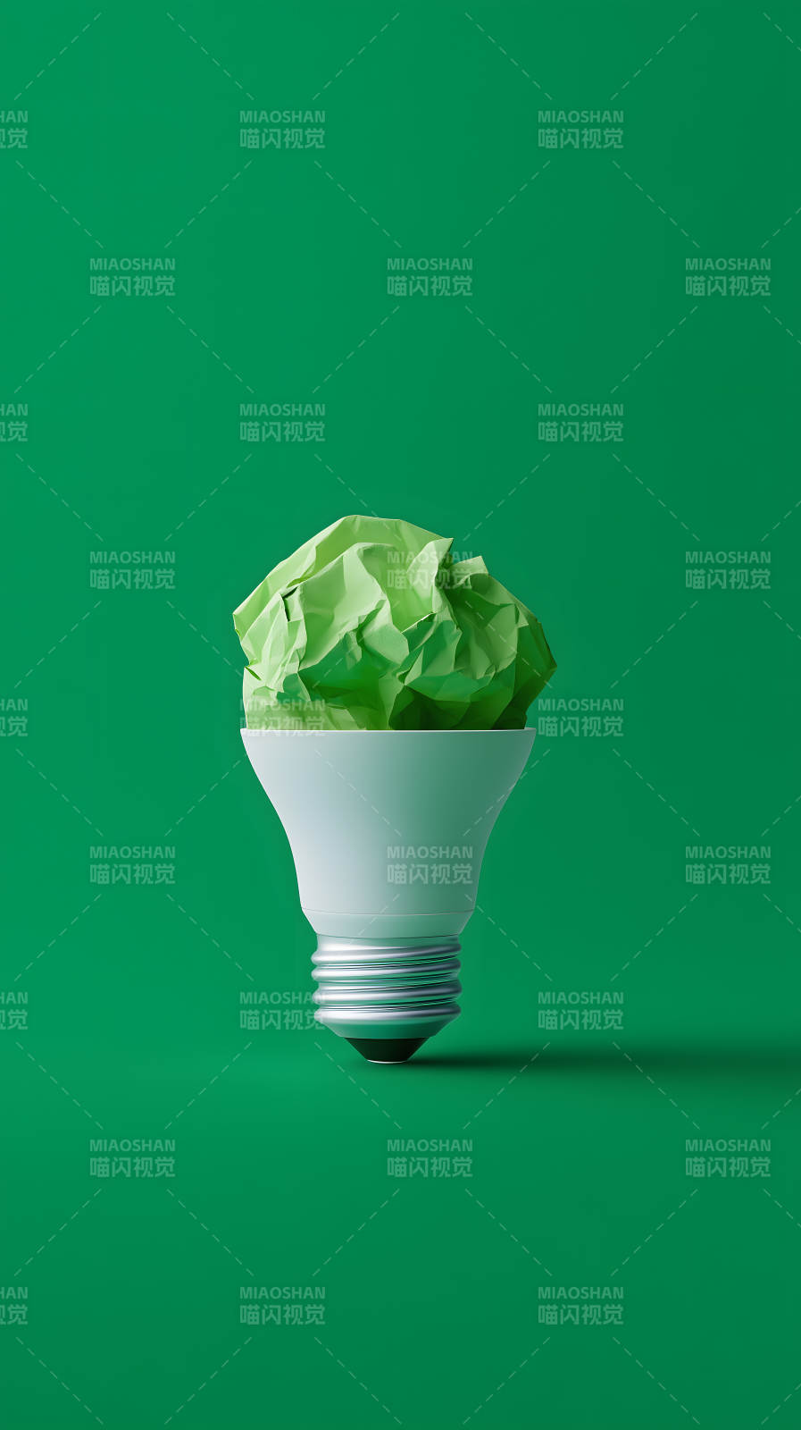 绿色创意灯泡图片