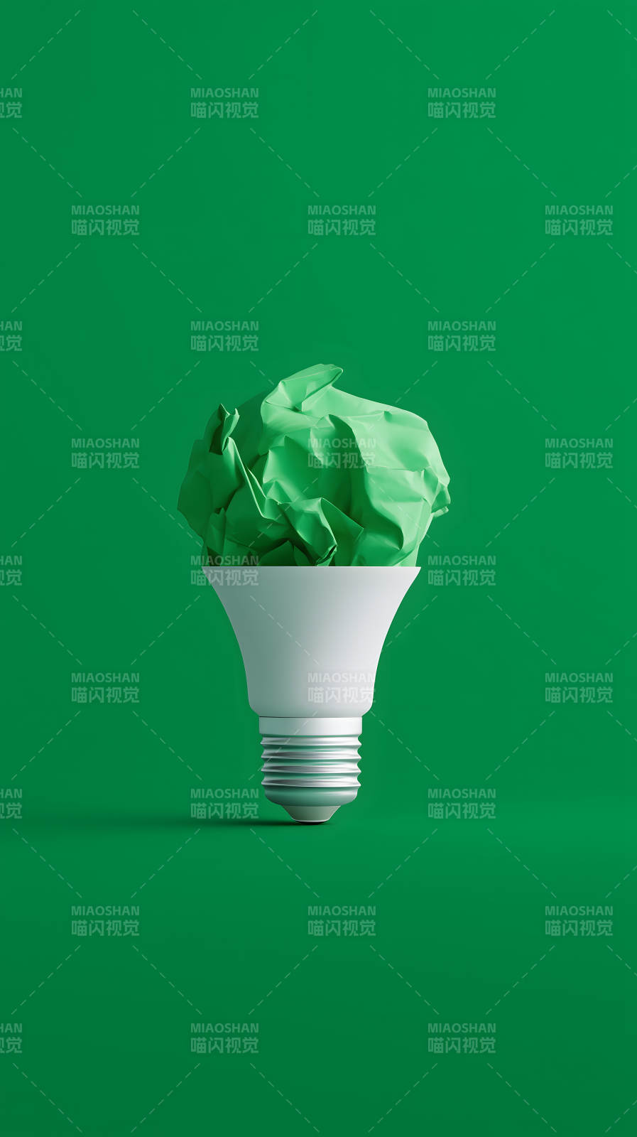 创意绿色灯泡图片