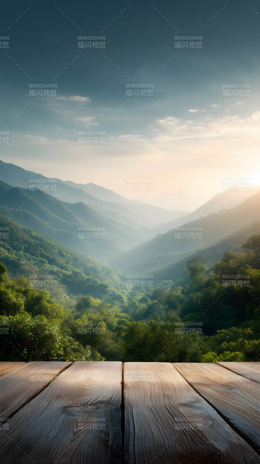 山峦森林景色壮丽图片