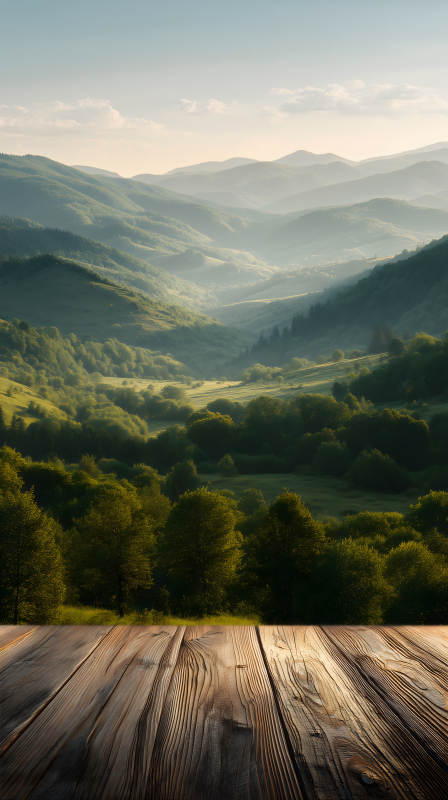 山峦叠嶂生机勃勃图片
