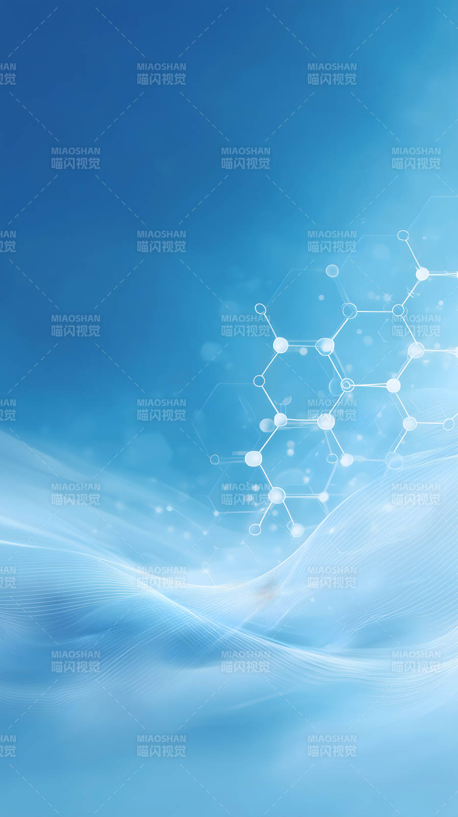 科技蓝图分子结构图片