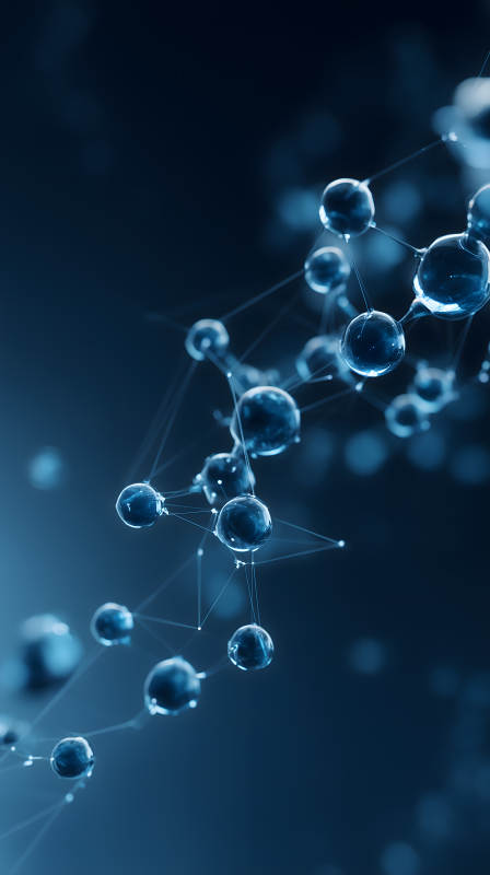 蓝色分子结构图图片