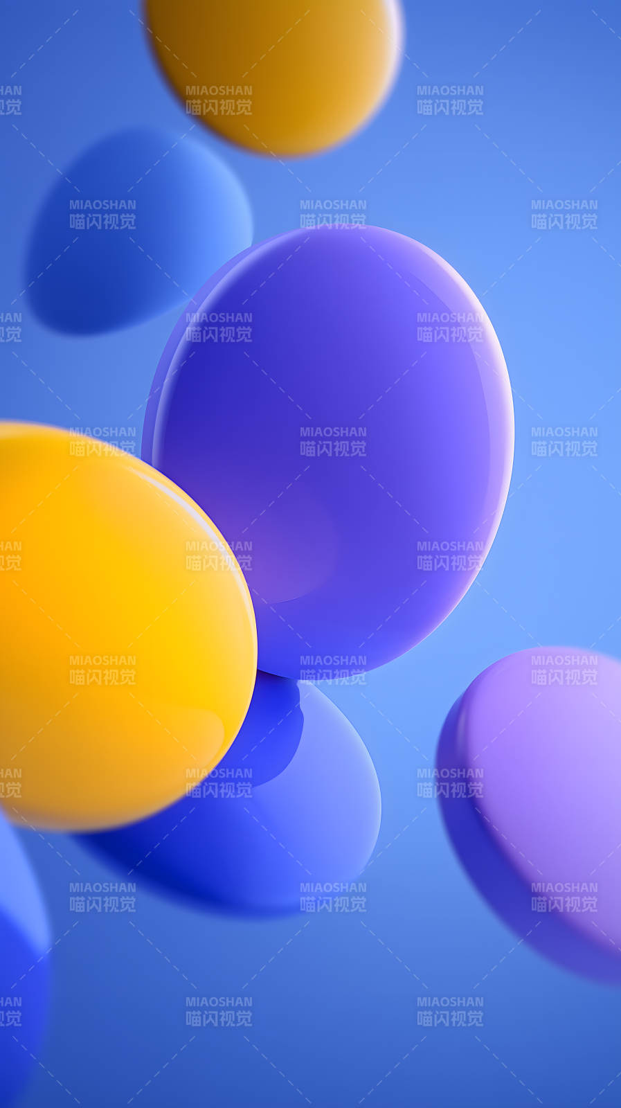 彩色球体悬浮图片