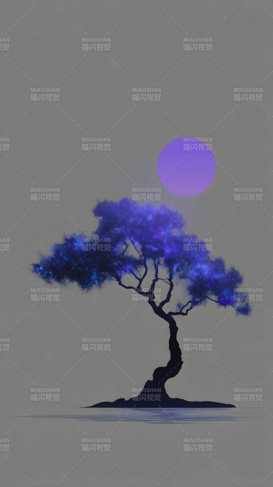 紫树映月静谧之美图片