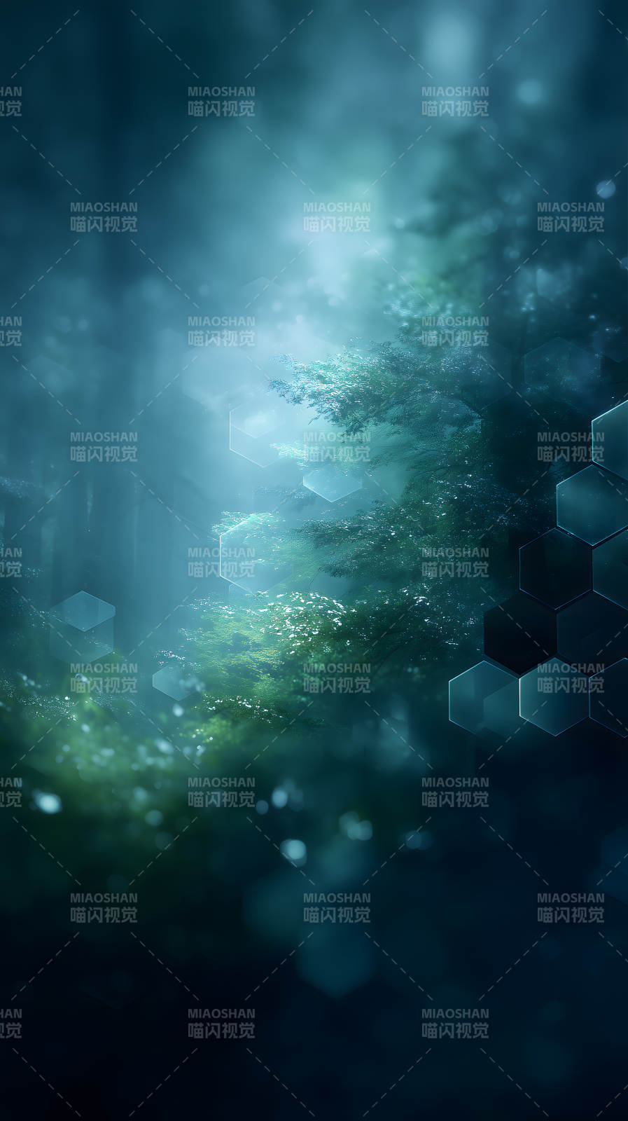 迷雾森林科技感图片