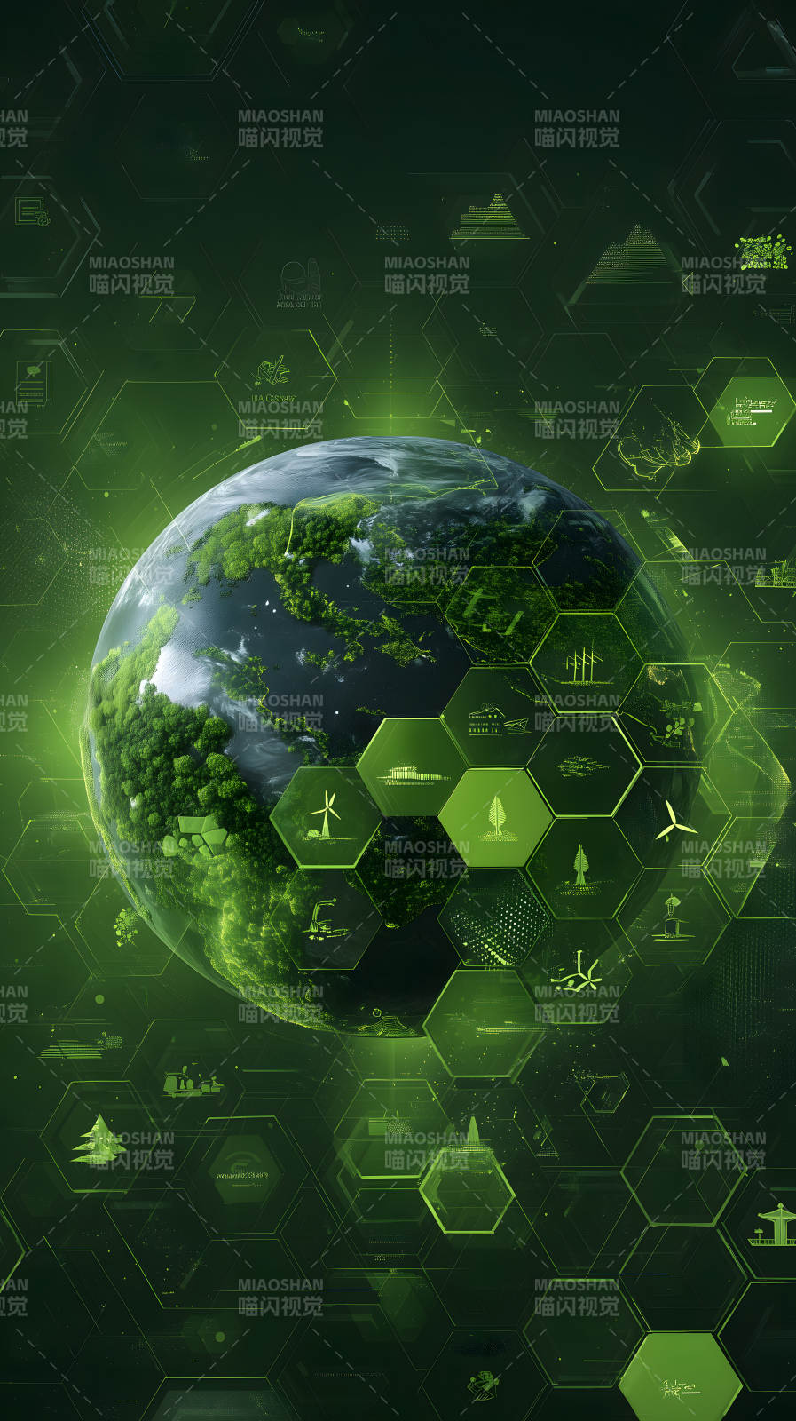 绿色地球生态系统图片