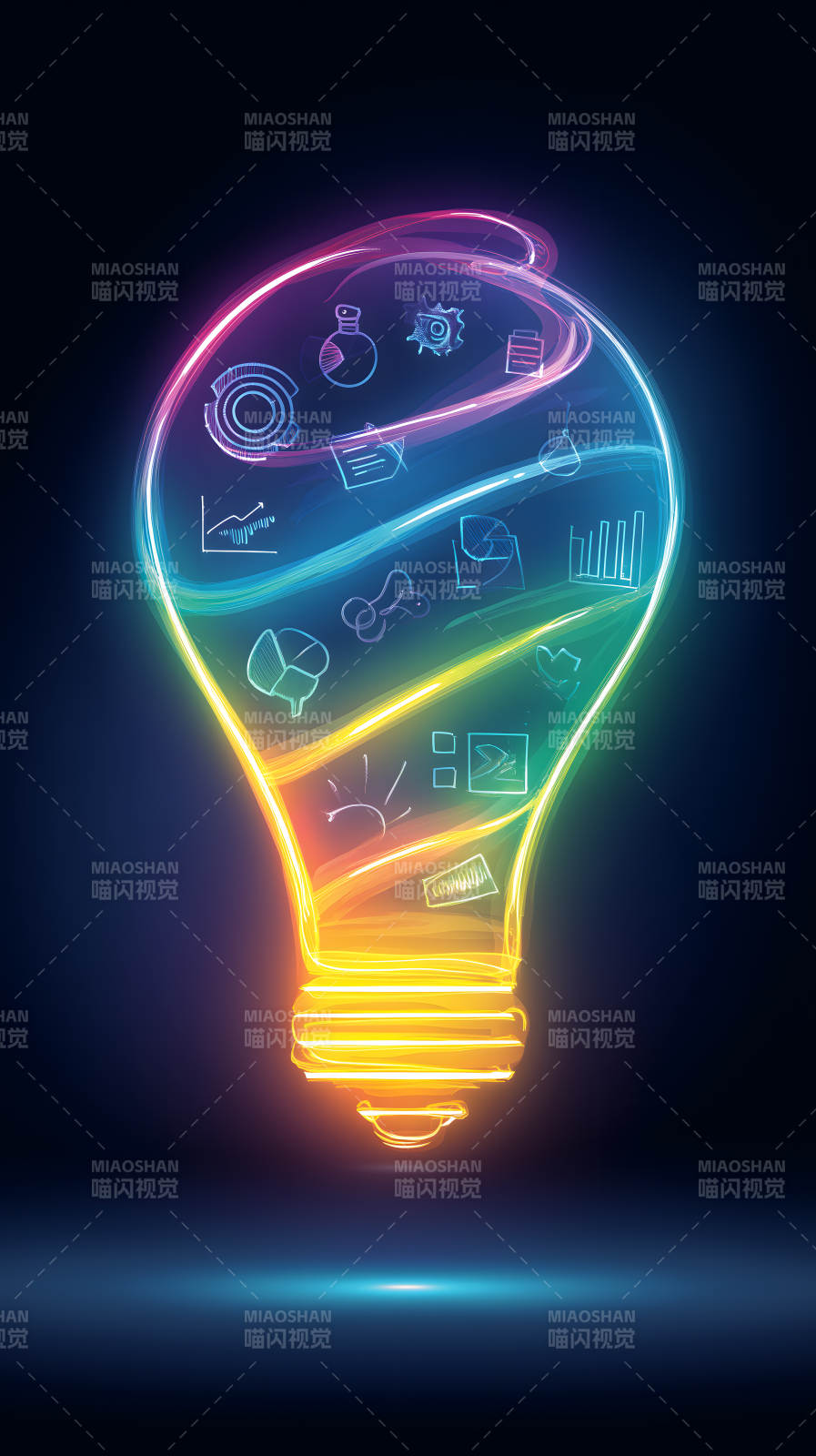 创意灯泡图标设计图片