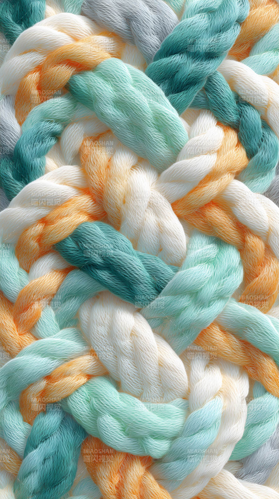 编织绳索纹理交织色彩鲜艳图片