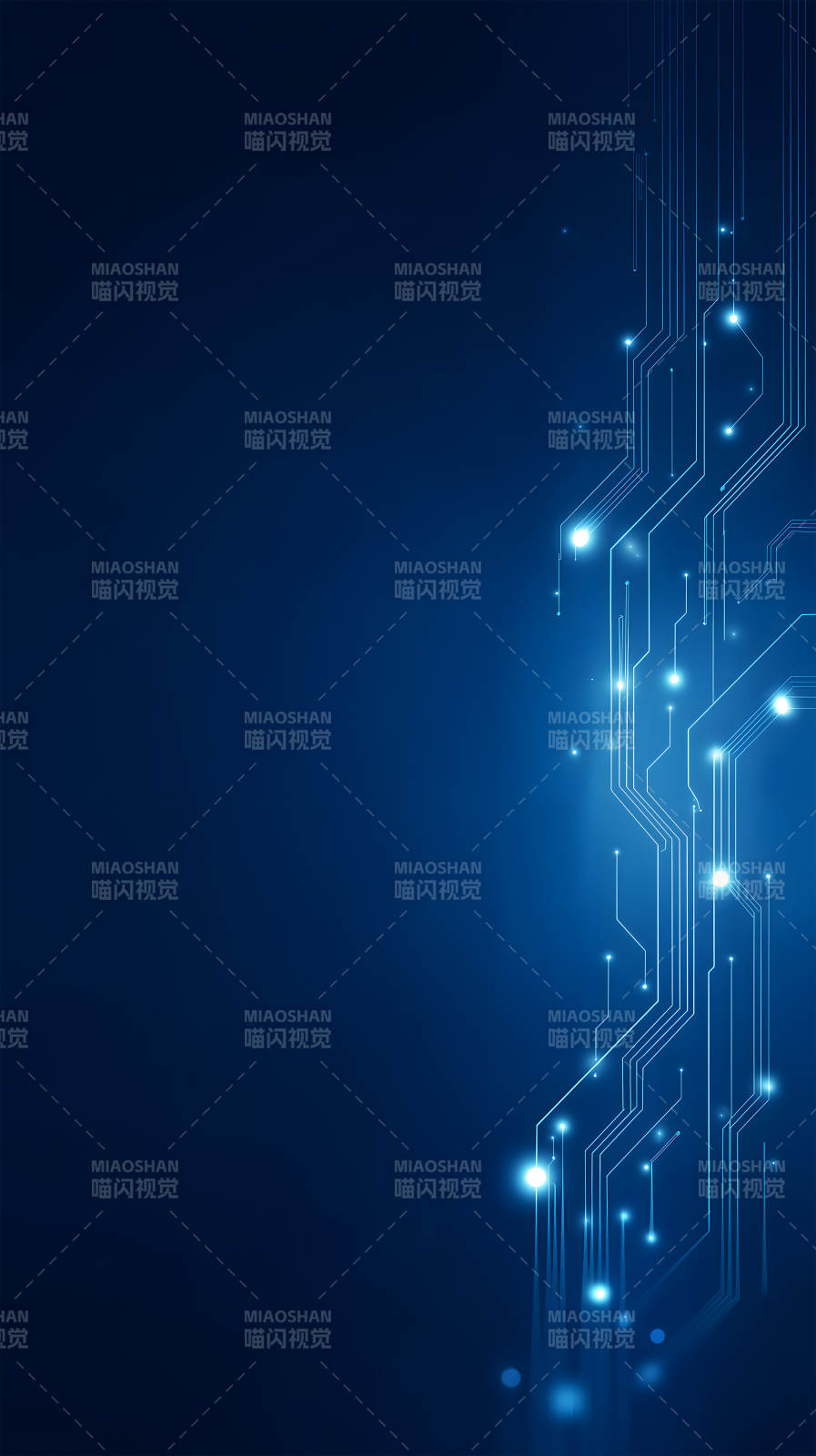 蓝色电路板背景科技感图片