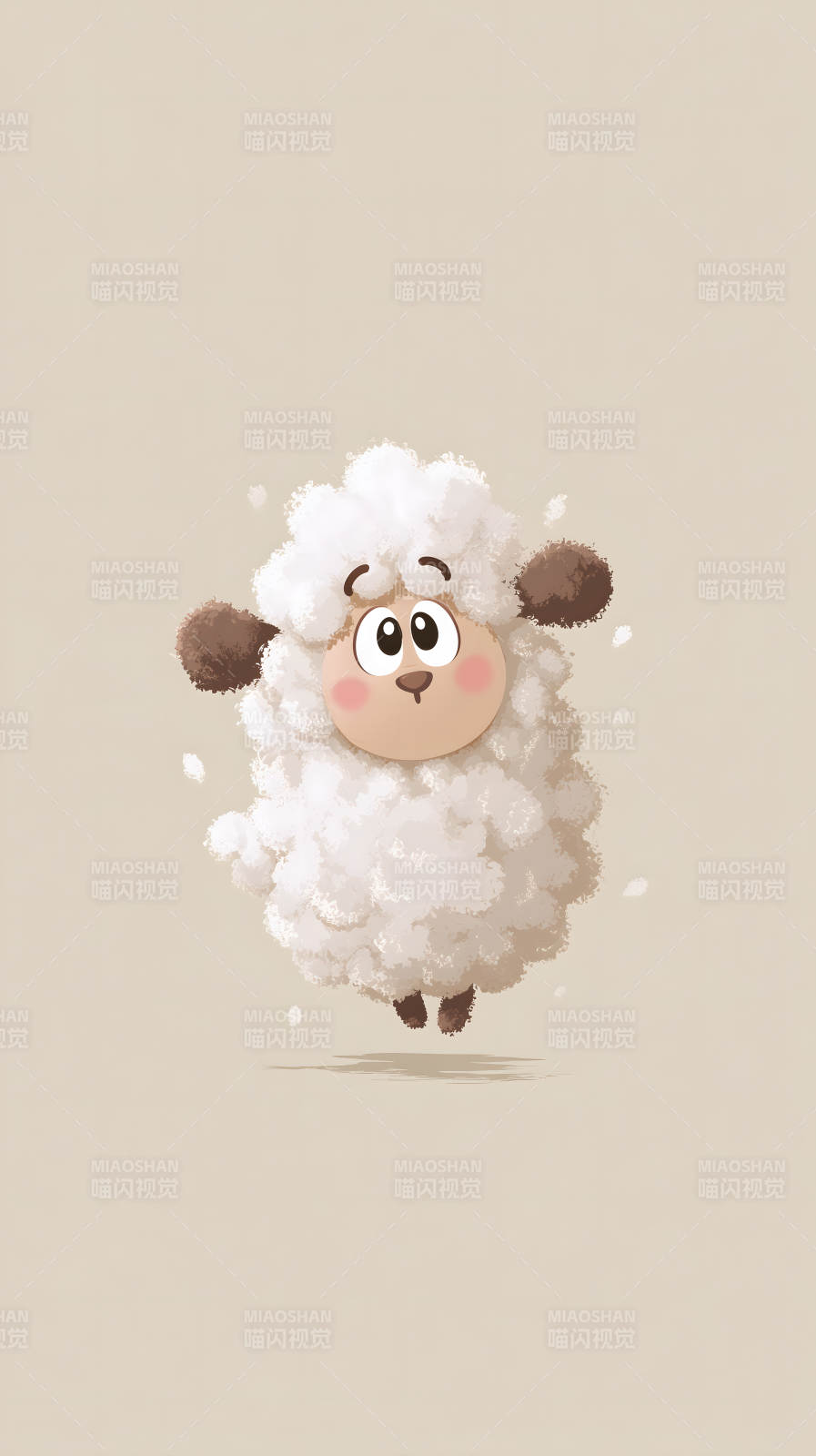 可爱的小绵羊卡通形象图片