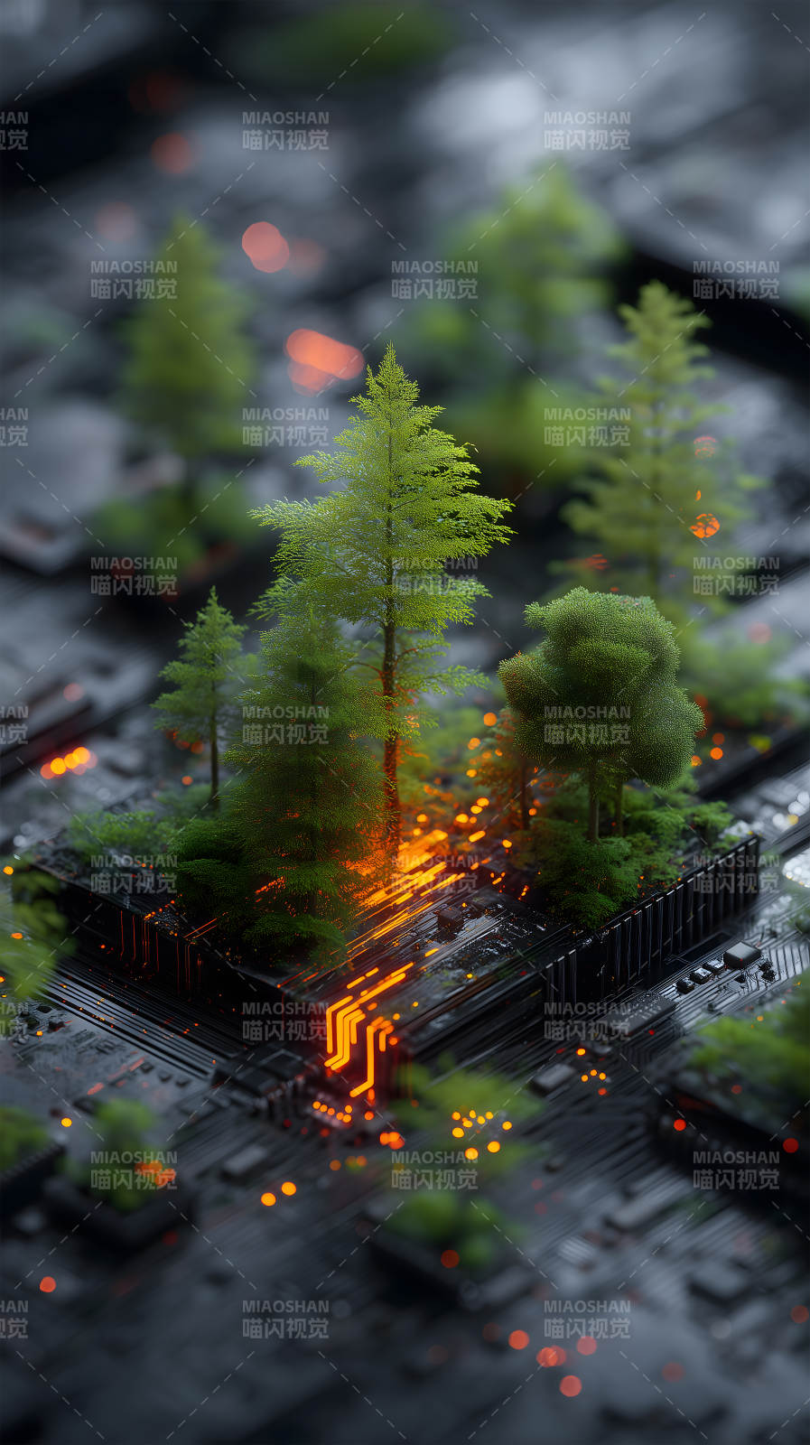 森林科技共生之景图片