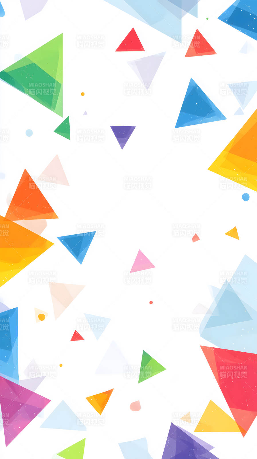 彩色几何三角形构图图片