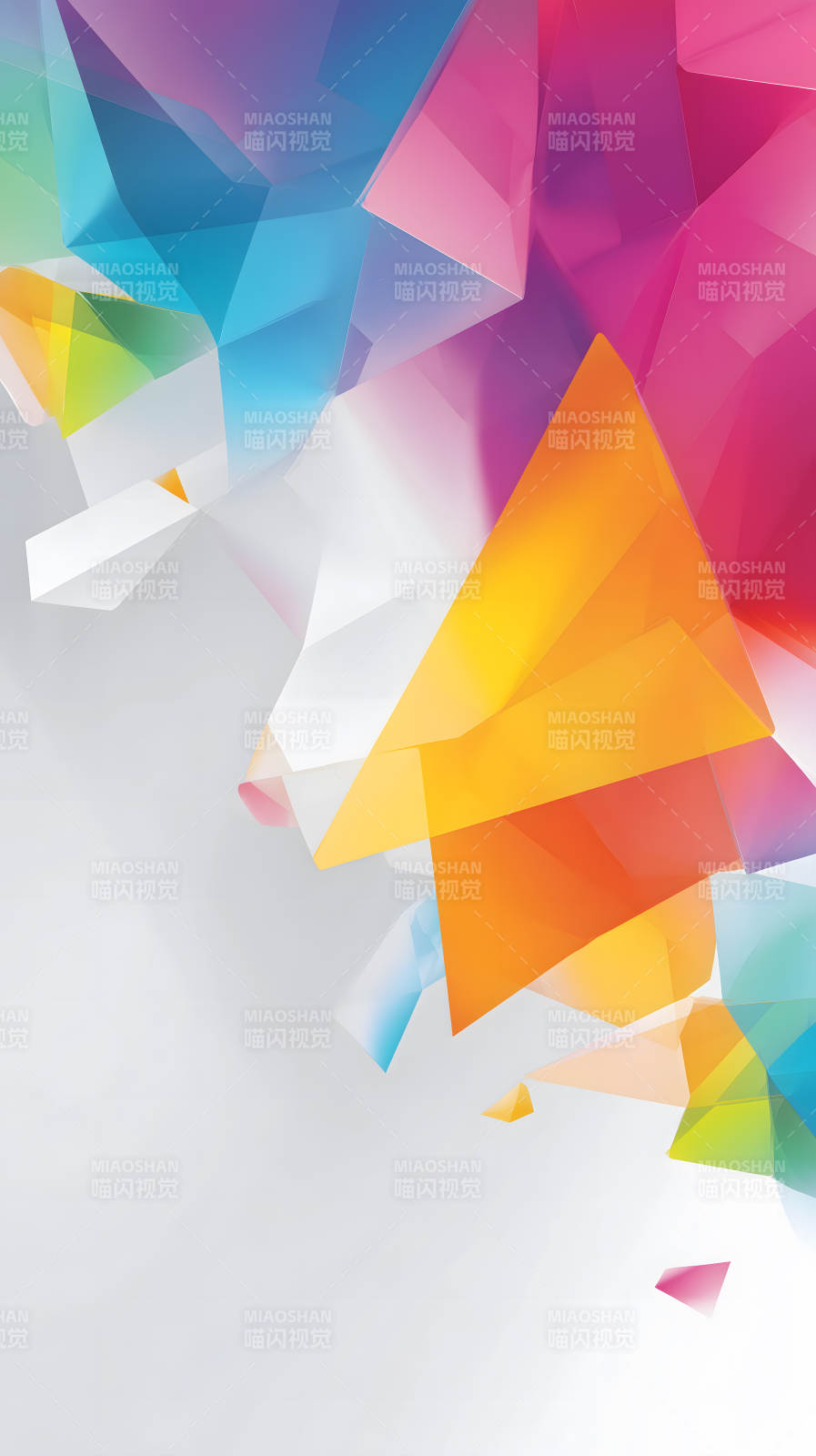 多彩几何抽象图形艺术图片
