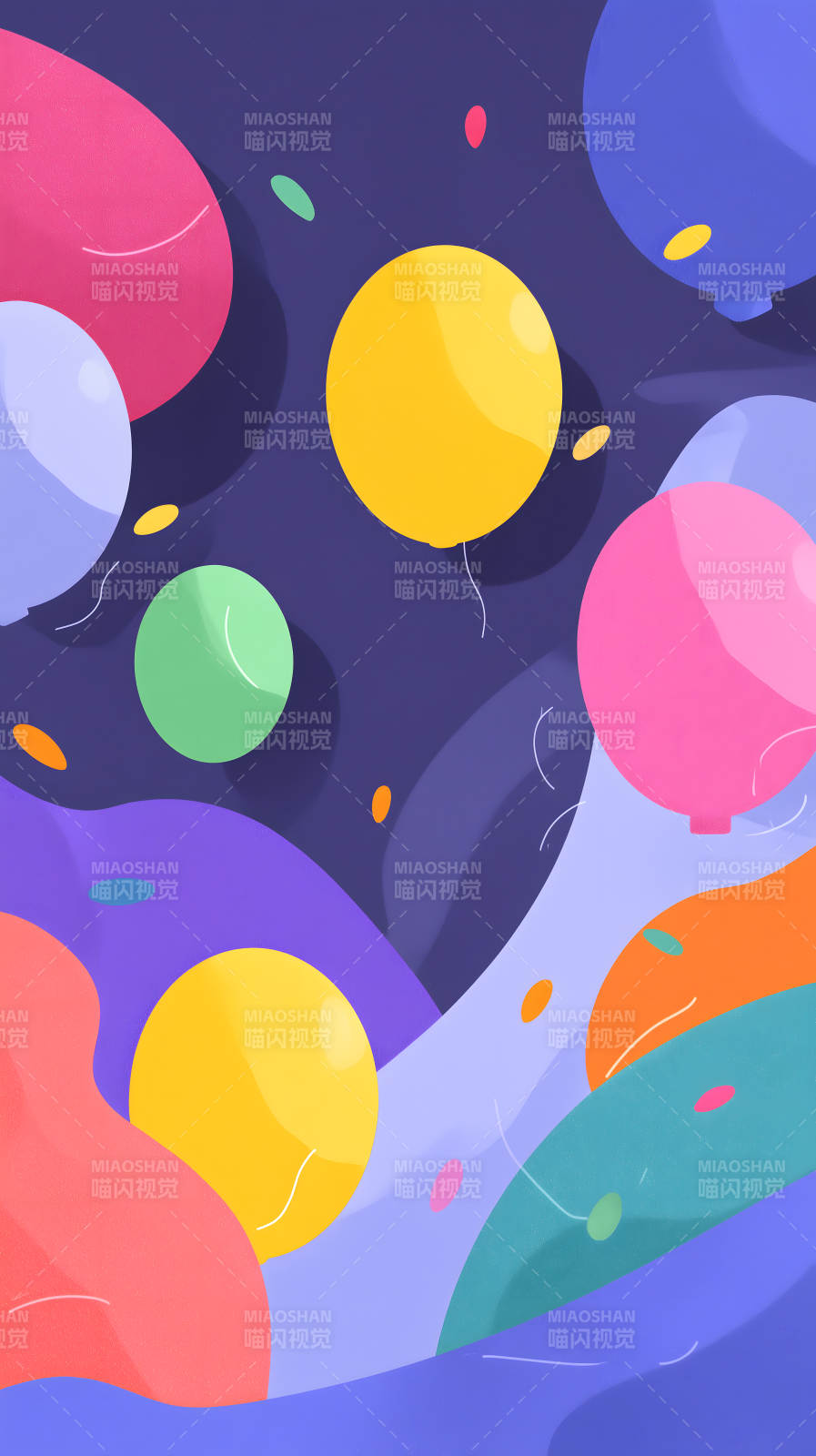 彩色气球背景图片