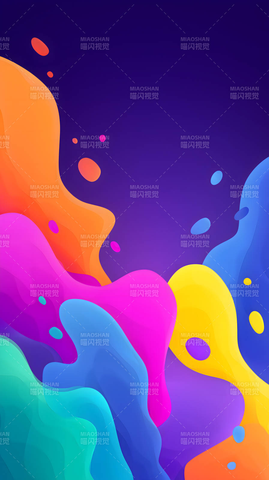 多彩抽象流动背景图片