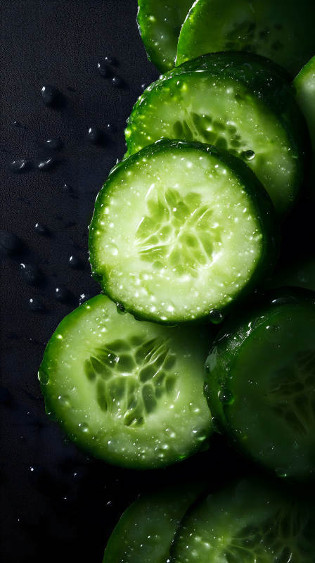 清爽黄瓜特写图片