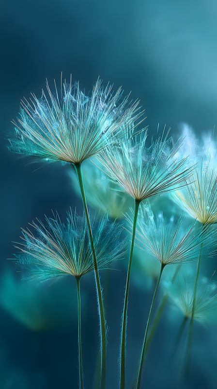 蒲公英绽放的瞬间图片