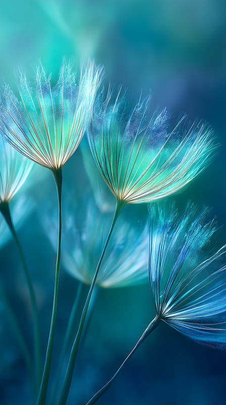 蒲公英梦幻蓝调图片