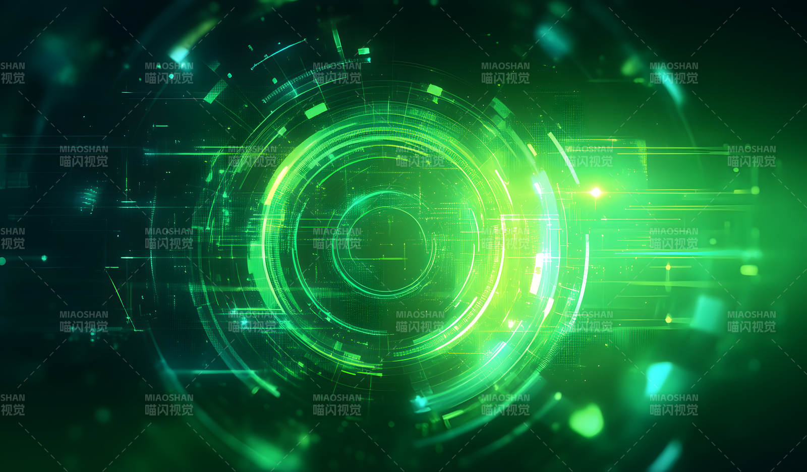 绿色科技光环图片