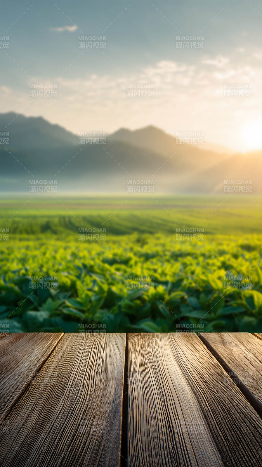 田园风光木板图片