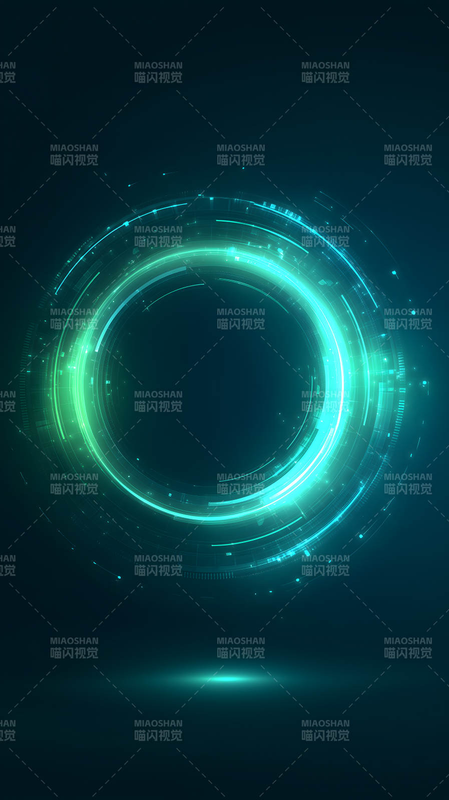 科技光环夜幕低垂图片