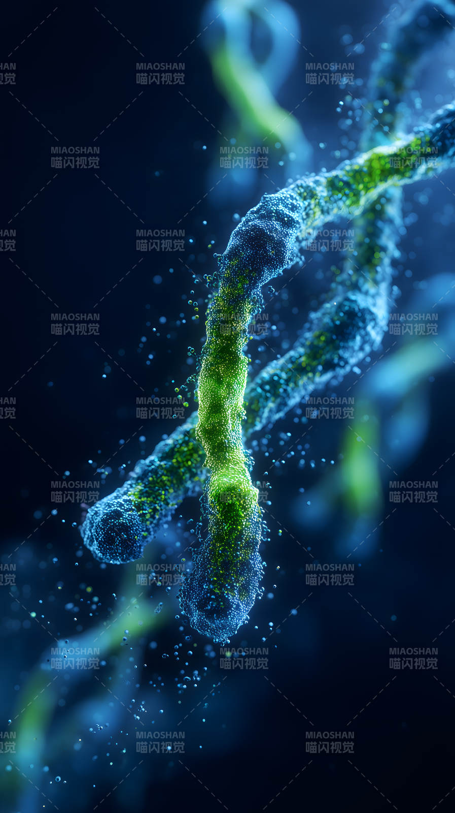DNA结构发光微观世界图片