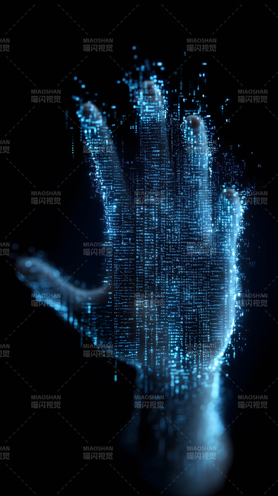 科技手掌数据化图片