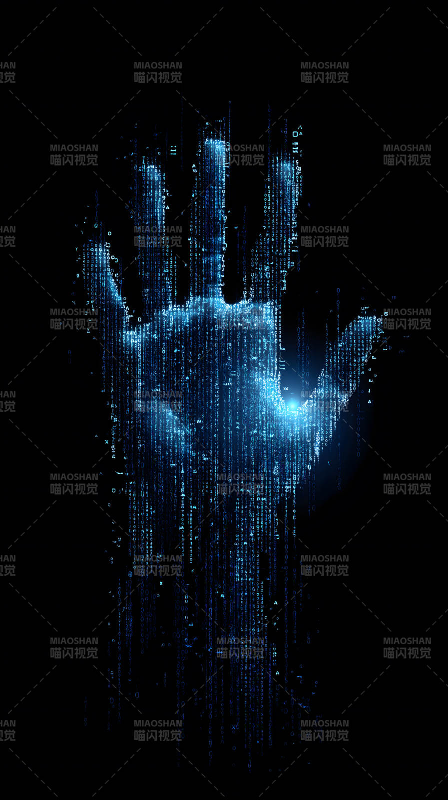 数字手印科技感图片