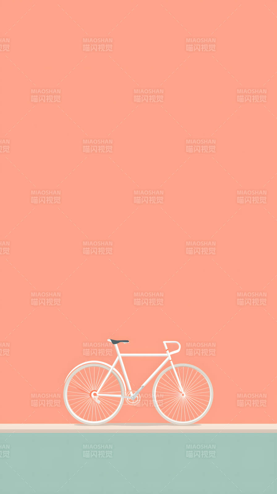 简洁单车清新背景图片