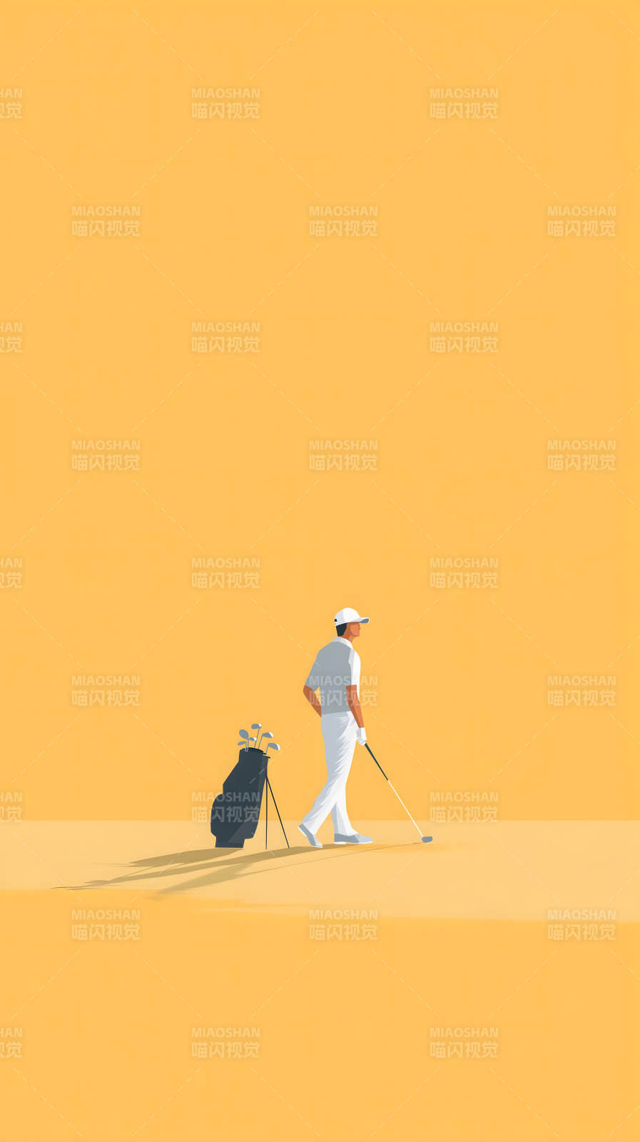 高尔夫球手沙滩图片