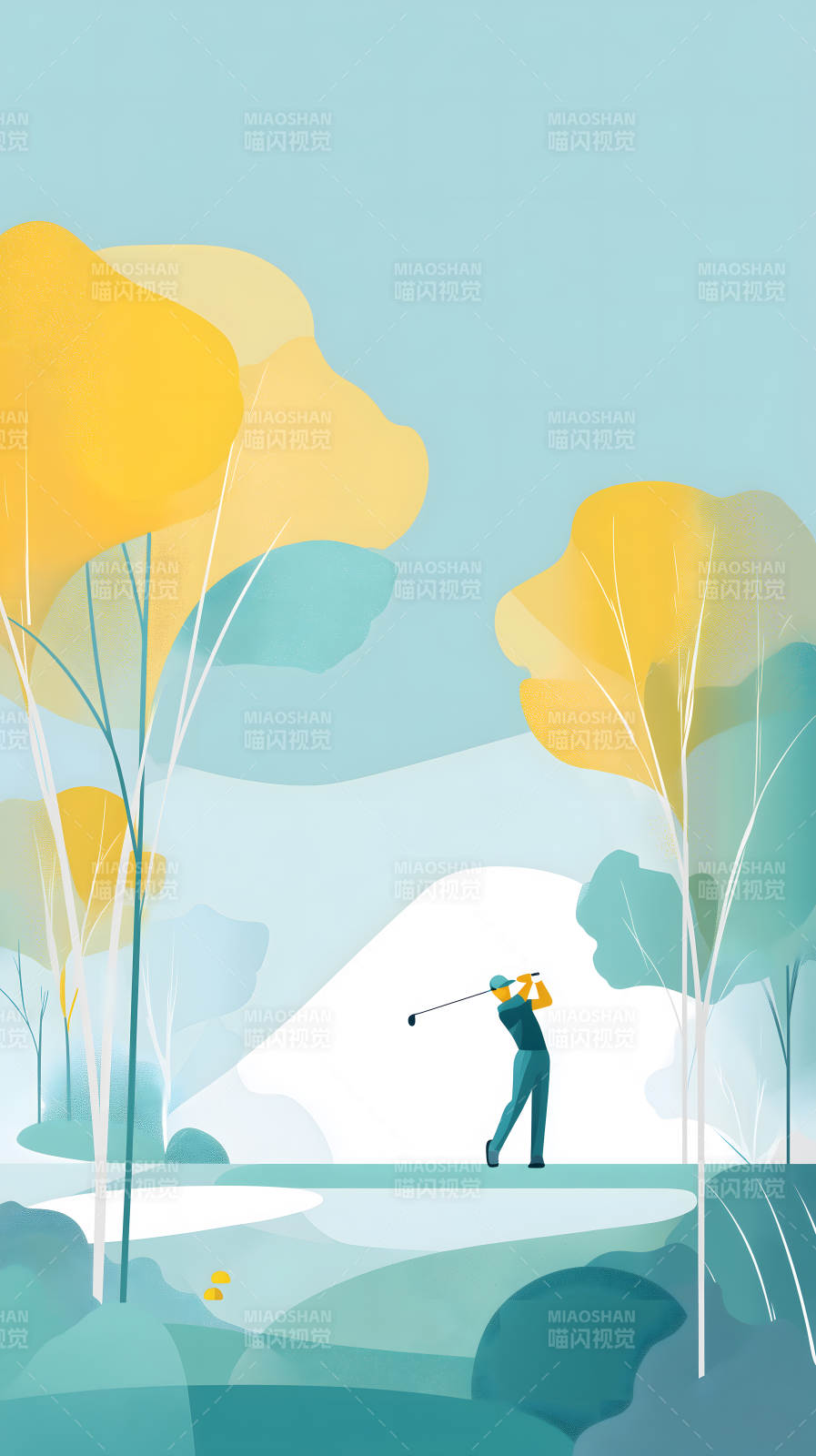 高尔夫球手挥杆图片