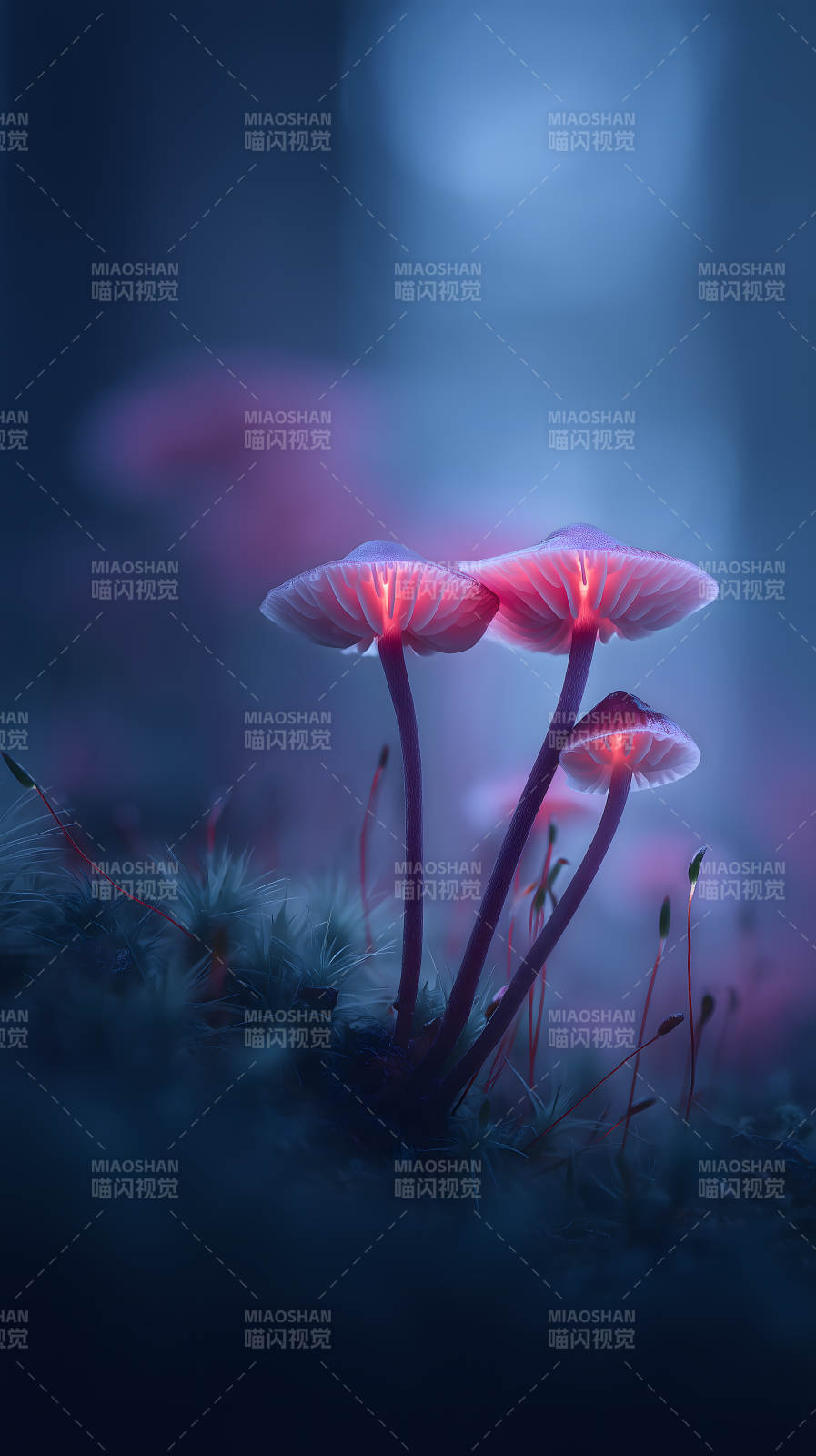 发光蘑菇神秘梦幻图片