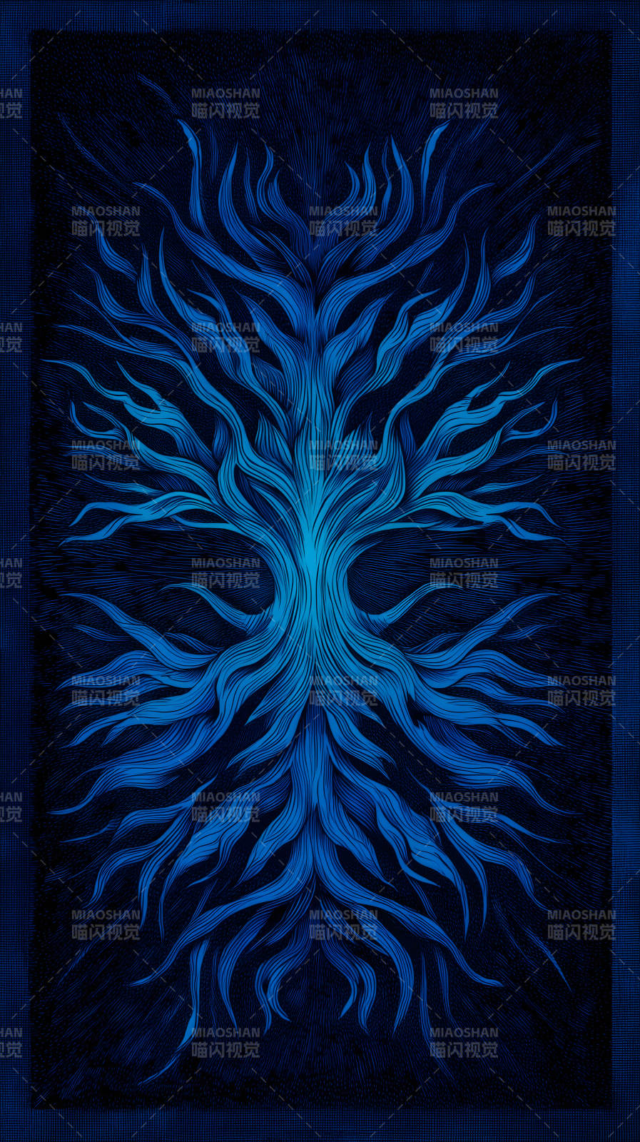 蓝树妖娆深邃图片