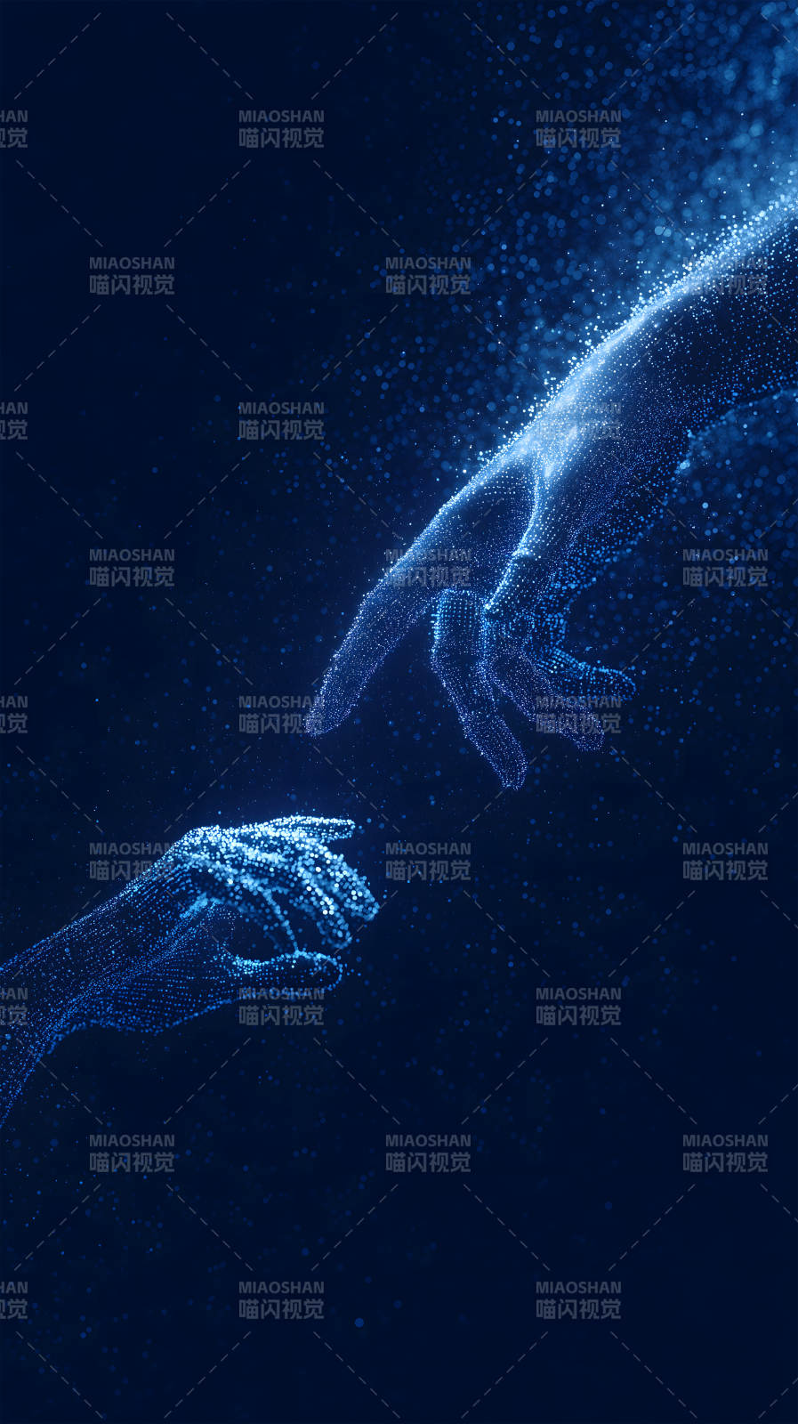 星光之手交汇触碰图片