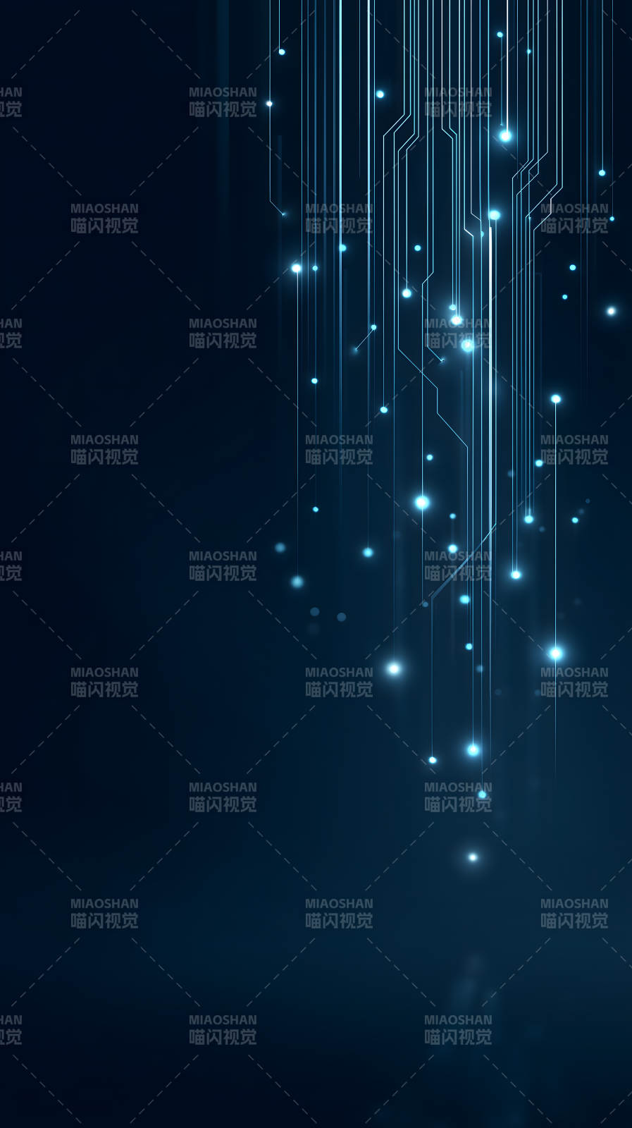 电路光点蓝色科技感背景图片