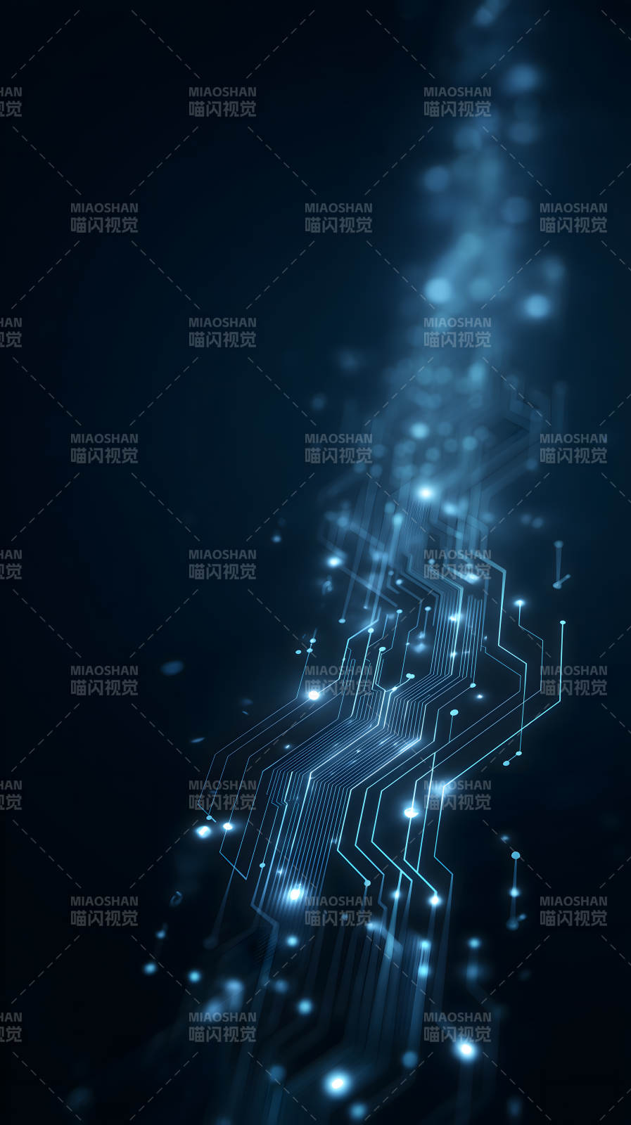 电路科技蓝光效果图片