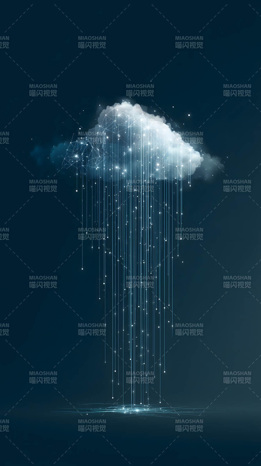 云端数据传输抽象图片