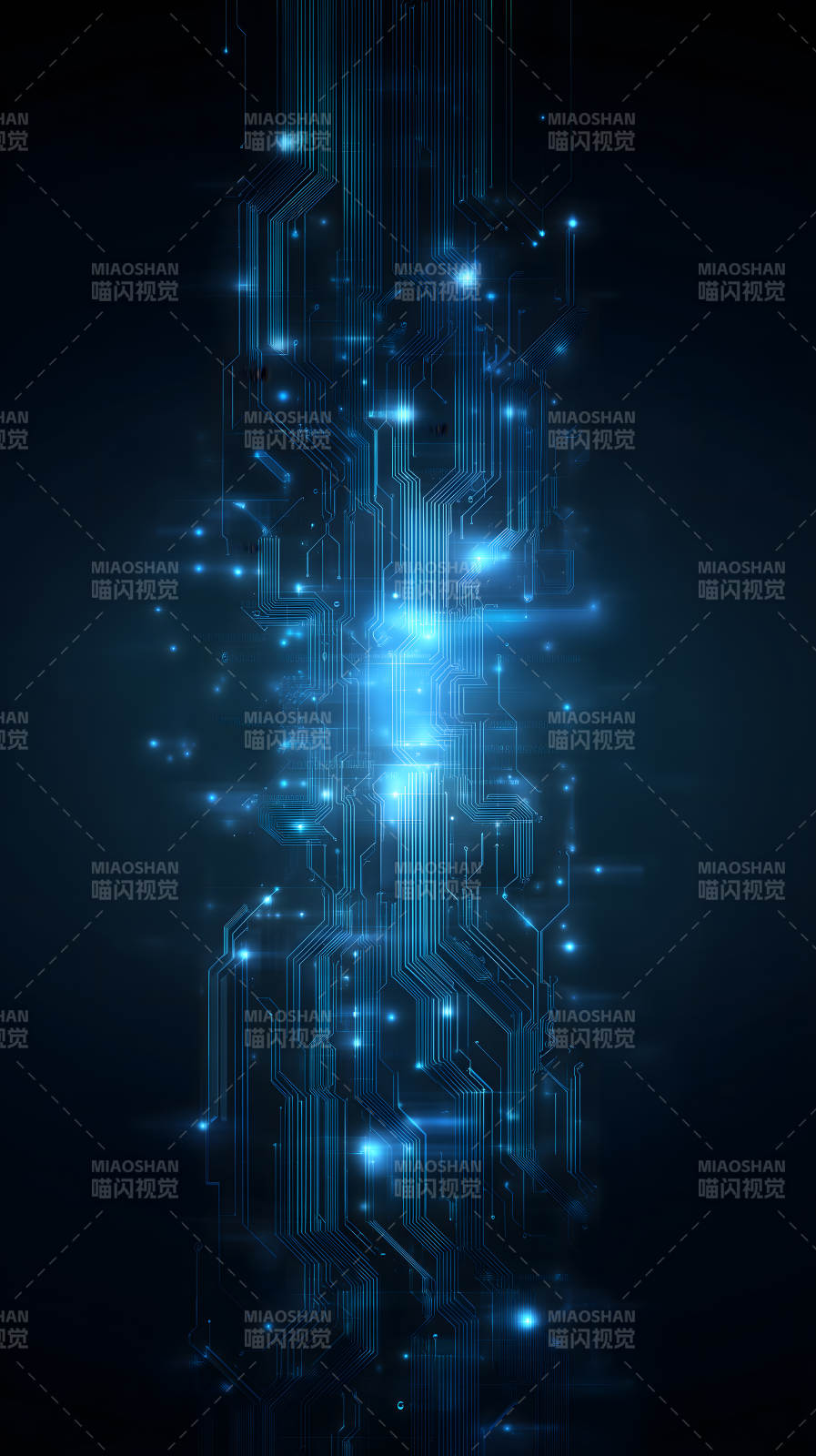 科技电路蓝色光效图片